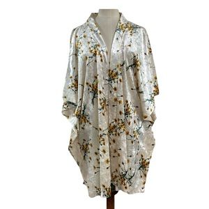 Floreat velour velvet floral kimono  one size